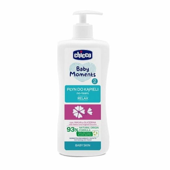 Chicco Baby Moments, Tekutá pěna do koupele s extraktem ze slézu, 500ml, od 0m+