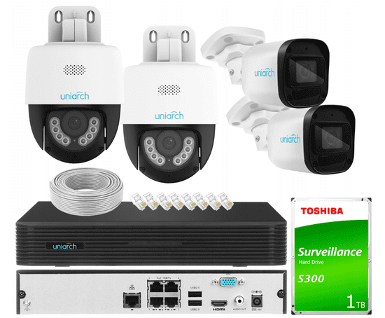 Uniview IP Surveillance Kit DualLight rotační kamery 3M