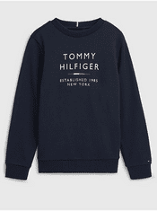 Tommy Hilfiger Tmavě modrá klučičí mikina Tommy Hilfiger 140