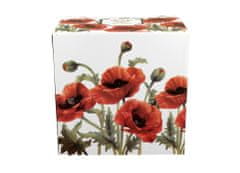 Duo Porcelánový šálek na čaj s konvičkou a podšálkem v dárkové krabičce CLASSIC POPPIES - 350 ml, 310 ml