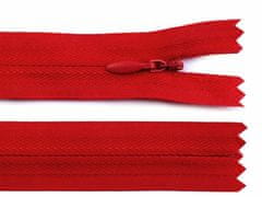 Kraftika 1ks high risk red zip skrytý nedělitelný 3 mm délka 25 cm