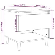 Greatstore Noční stolek kouřový dub 50 x 46 x 50 cm kompozitní dřevo