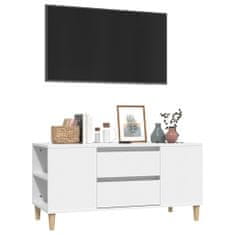 Vidaxl TV skříňka bílá 102x44,5x50 cm kompozitní dřevo