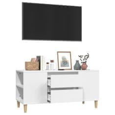 Vidaxl TV skříňka bílá 102x44,5x50 cm kompozitní dřevo