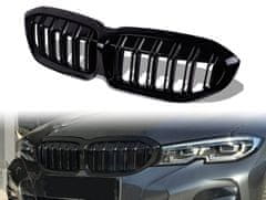 UNI Přední maska ledvinky Double-line BMW 3 G20 G21 černá lesklá