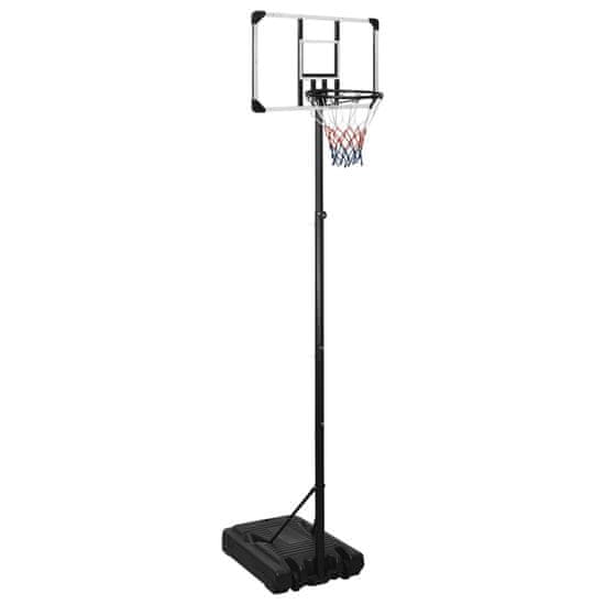 Greatstore Basketbalový koš s průhlednou deskou 280–350 cm polykarbonát