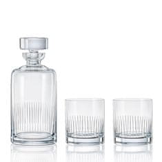 Crystalex Whisky set broušený matným brusem, 1 + 2 ks