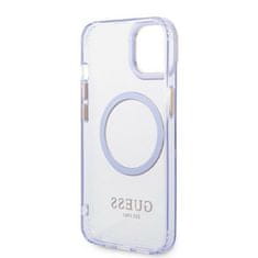 Guess GUHMP14SHTCMU hard silikonové pouzdro iPhone 14 6.1" purple Gold Outline Translucent MagSafe