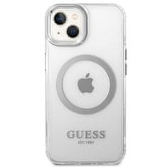 Guess GUHMP14MHTRMS hard silikonové pouzdro iPhone 14 PLUS 6.7" silver Metal Outline Magsafe