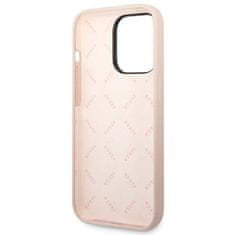 Guess GUHCP14XSLTGP hard silikonové pouzdro iPhone 14 PRO MAX 6.7" pink Silicone Triangle