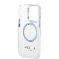 Guess GUHMP14LHTRMB hard silikonové pouzdro iPhone 14 PRO 6.1" blue Metal Outline Magsafe