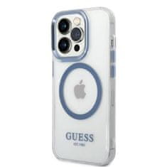 Guess GUHMP14XHTRMB hard silikonové pouzdro iPhone 14 PRO MAX 6.7" blue Metal Outline Magsafe