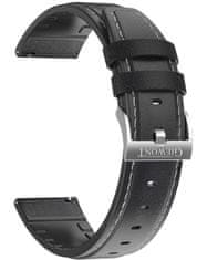 Giewont Giewont GW440 Leather Smartwatch Strap Black GWP440-2