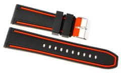 Viva Černo-Oranžový Silikonový Pásek U14-20-12