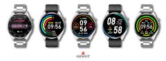 Giewont Smartwatch Giewont GW450-4 Silver + Black Silicone Strap