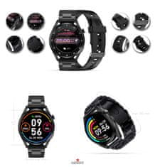 Giewont Smartwatch Giewont GW450-1 Black + Black Silicone Strap