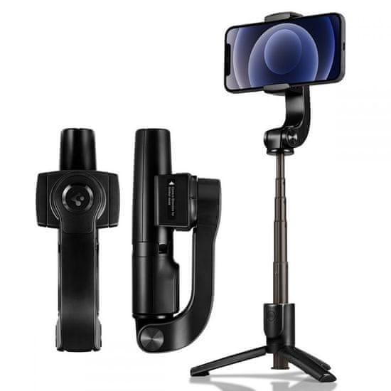 Spigen Selfie Tyč S610W Gimbal bezdrátová Selfie Stick Black