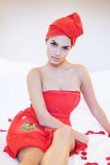 Horavia Wellness turban MaryBerry do sauny, červený