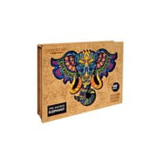 InnoVibe Magické dřevěné barevné puzzle - Posvátný Slon