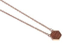 BeWooden Dámský náhrdelník Rea Necklace Hexagon růžová One size