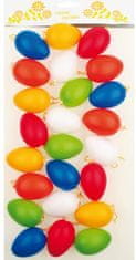 Anděl Přerov Vajíčka plastová na zavěšení barevná 6 cm, 24 ks, 8232