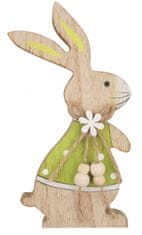 Anděl Přerov Zajíc v zeleném dřevěný na postavení 15 cm