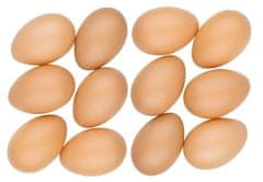 Anděl Přerov Vajíčka plastová 6 cm bez šňůrky, 12 ks v sáčku, hnědá