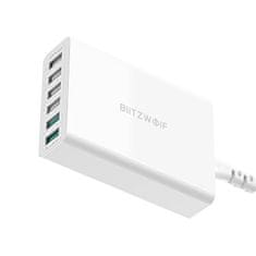 Blitzwolf BW-S15 síťová nabíječka 6x USB QC 60W, bíla