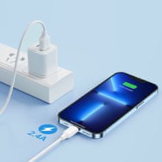 Joyroom Fast Charging kabel USB / Lightning 2.4A 2m, bílý