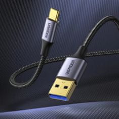 Ugreen US187 kabel USB 3.0 / USB-C 3A 2m, černý