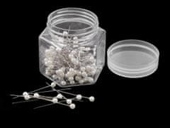 Kraftika 1dóza ílá perleť ozdobné špendlíky v dóze délka 40 mm