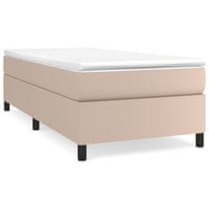 Vidaxl Box spring postel cappuccino 90 x 190 cm umělá kůže