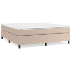 Vidaxl Box spring postel cappuccino 160 x 200 cm umělá kůže