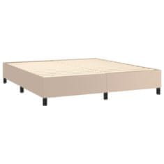 Petromila Box spring postel matrace a LED cappuccino 160x200cm umělá kůže