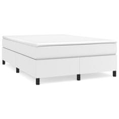 Petromila Box spring postel bílá 140 x 190 cm umělá kůže
