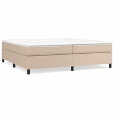 Vidaxl Box spring postel cappuccino 200 x 200 cm umělá kůže