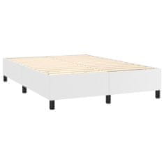 Vidaxl Box spring postel bílá 140 x 190 cm umělá kůže