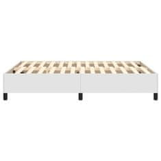 Vidaxl Box spring postel bílá 140 x 190 cm umělá kůže