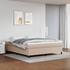 Vidaxl Box spring postel cappuccino 160 x 200 cm umělá kůže