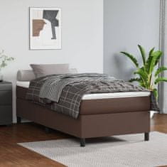 Greatstore Box spring postel hnědá 80 x 200 cm umělá kůže