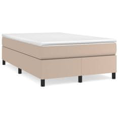 Vidaxl Box spring postel cappuccino 120 x 200 cm umělá kůže