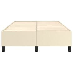 Greatstore Box spring postel krémová 120 x 200 cm umělá kůže