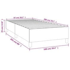 Petromila Box spring postel cappuccino 100 x 200 cm umělá kůže