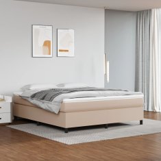 Greatstore Box spring postel cappuccino 180 x 200 cm umělá kůže