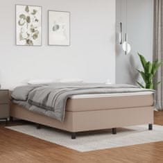 Vidaxl Box spring postel cappuccino 140 x 190 cm umělá kůže