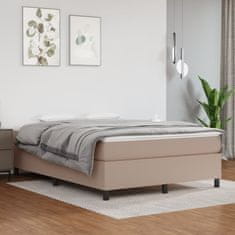 Vidaxl Box spring postel cappuccino 140 x 200 cm umělá kůže