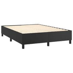 Greatstore Box spring postel s matrací černá 140 x 190 cm umělá kůže