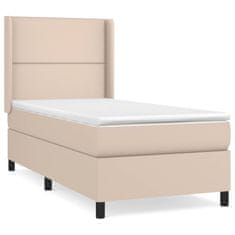 Greatstore Box spring postel s matrací cappuccino 90x190 cm umělá kůže