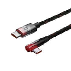 BASEUS MVP Elbow kabel USB-C / USB-C 100W 5A 2m, černý/červený