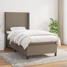 Greatstore Box spring postel s matrací taupe 90x200 cm textil